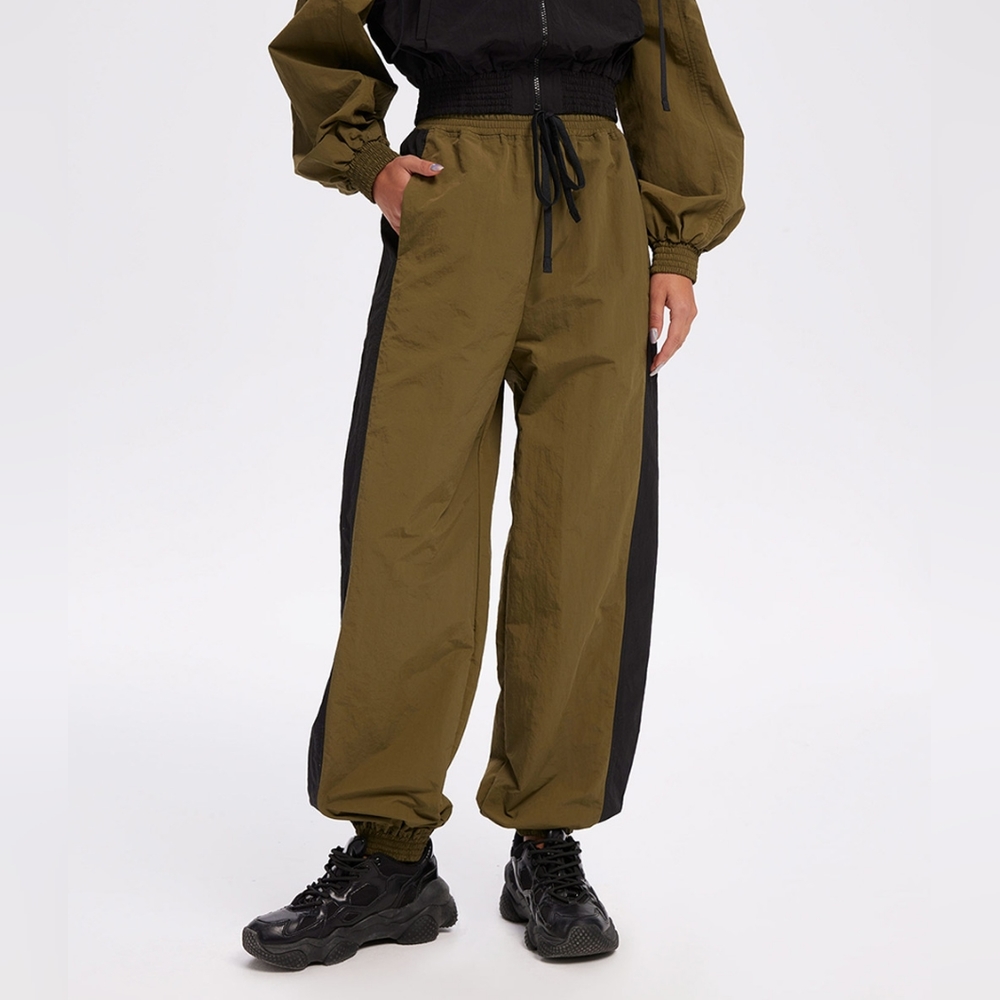 NWT Disco Wind Pants (Black/Olive) - LIT Activewear